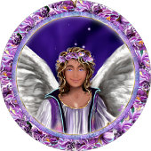 Paarse verjaardagskaart bedankkaart