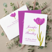 Paarse Tulp waterverf Art Guest Place kaarten Plaatskaartje (Personaliseer deze collectie van deze onafhankelijke maker. Test)