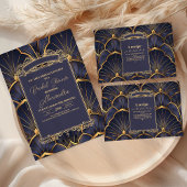 Paarse  Art Deco Vrijgezellenfeest Kaart