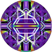 Paars W3 Vierkante Button 5,1 Cm