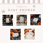 Gezellig Patchwork Halloween Baby shower Kaart