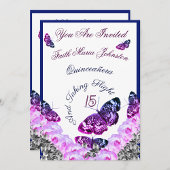 Monogram Quinceañera 15 met vliegende vlinder Handwaaier