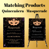 Masquerade Quinceanera Black glitter Gold Bedankdoosjes