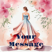 Waterverf Quinceanera Viering Blikvorm Glas