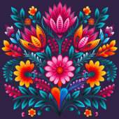 Bloemen Quinceanera Paarse Mexicaanse Fiesta Verja Papieren Bordje