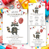 Raccoon Time Capsule 1st birthday Poster