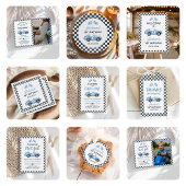 Twee snelle blauwe ritten tweede verjaardag kaart