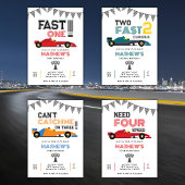 Need Four Speed Race Auto 4e verjaardag Papieren Bordje