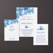 Tropische Blauwe Orchidee Bruiloft Wishing Well Informatiekaartje (Personaliseer de collectie van deze zelfstandige maker.)