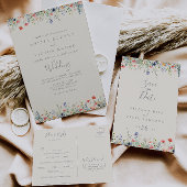 Radiant Multicolor Wildflower Diner Menu