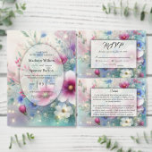 Eenvoudig Elegant Bruid en Bruidegom Monogram Uitnodigingen Wikkel (Personaliseer de collectie van deze zelfstandige maker.)