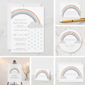 Pastel Rainbow Baby Shower Bedankjes Labels