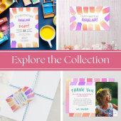 Pastel Rainbow Pattern Paint Birthday Party Spandoek