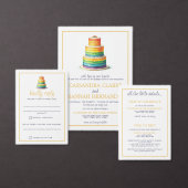 Rainbow Cake bruiloft Informatiekaartje (Personaliseer de collectie van deze zelfstandige maker.)