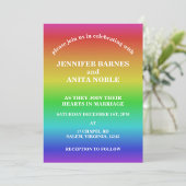 Eenvoudige Rainbow Gradient LGBT bruiloft Ronde Sticker