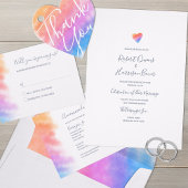 Rainbow Heart, vol met Joy Wedding Informatiekaartje