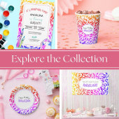 Rainboogpenseel Verf Birthday Party Spandoek