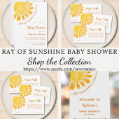 Ray of Sunshine Boho Baby shower Bedankkaart