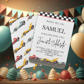 Bereid je voor en zet je in! Race Car Verjaardag T Spandoek