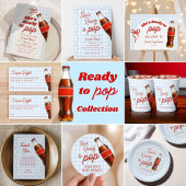 Blauw Klaar om Pop Soda Cola Custom Informatiekaartje