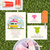 Ice Pop Baby Clothes Girl Baby shower Book Request Informatiekaartje