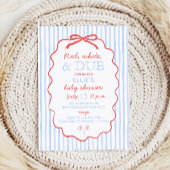 Rood Wit en Op Komst Baby Shower Bord