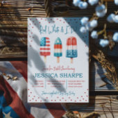 Red, White & I Do Patriotic Popsicle Vrijgezellenf Servet