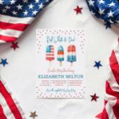 Rood, wit en gepast! Patriotic Popsicle-Baby showe Papieren Bordje