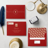 Gold Rectangle Double Happiness Chinese Wedding Papieren Bordje (Personaliseer de collectie van deze zelfstandige maker.)