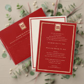 Gold Rectangle Double Happiness Chinese Wedding Satijnen Lint (Personaliseer deze collectie van deze onafhankelijke maker. Test)