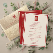 Rectangle Double Happiness Chinese Weddenfoto Save The Date (Personaliseer deze collectie van deze onafhankelijke maker. Test)
