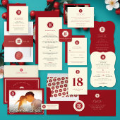 Circle Red Double Happiness Moderne Chinese bruilo Etiket