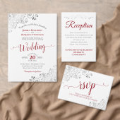 Eenvoudig zilveren teken en rood script de bride W Teenslippers (Personaliseer de collectie van deze zelfstandige maker.)