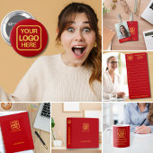 Eigendom van Business Gold Logo Red Simple Modern Sticker