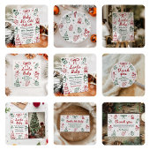 Red and Green Hand Drawn Quirky Christmas Party Kaart