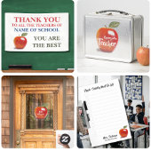 Aangepaste kleuterschool Classroom Red Apple Raamsticker