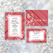 Rustic Red Barn Wood Country Weddenschap Notitieboek