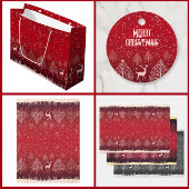Red Merry kerst Bedankjes Labels