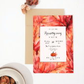 Geef Bedankt Rode Herfst Leaf Thanksgiving T-shirt