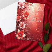Rode Bloemrijke Feestelijke Planner (Personaliseer de collectie van deze zelfstandige maker.)