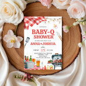 Rode Gingham BBQ Baby Shower Servetten