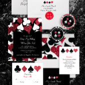 Las Vegas Theme Custom Text Sticker in rood zwart