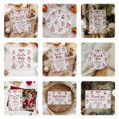 Red Hand Drawn Baby It's Cold Outside Baby Shower Kaart