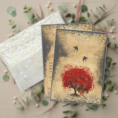Weddenschap Red Heart Leaf Tree Return Etiket (Personaliseer deze collectie van deze onafhankelijke maker. Test)
