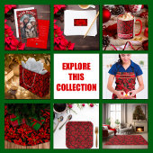 Red Christmas Poinsettia Custom Photo Calendar Feestdagenkaart