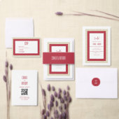 Rode bruiloft informatiekaartje (Personaliseer de collectie van deze zelfstandige maker.)