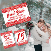 Rood Noors "Kant" bruiloft Servet