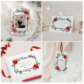 Vakantie Rood Poisenttia Bloemen Satijn Lint