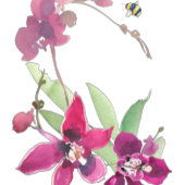 Waterverf Orchideeën en Rozen Weddenschappen Poster