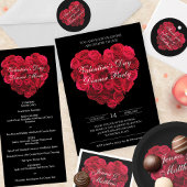Red Rose Heart Save the Date Valentijnsdag Magneet